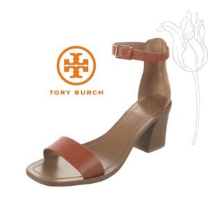 Tory Burch Block Heel Leather Sandals Heels